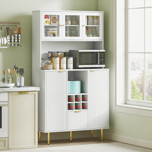 Homcom Alacena de Cocina Blanco 100 x 40 x 180 cm 1