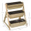 Outsunny Jardinera de Escalera Marrón 71 x 61 x 77 cm 3