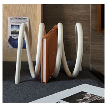Rotating Bookshelf, Magazine Rack, Minimalist Desktop Organizer, Suitable for Living Rooms, Offices, Studies White