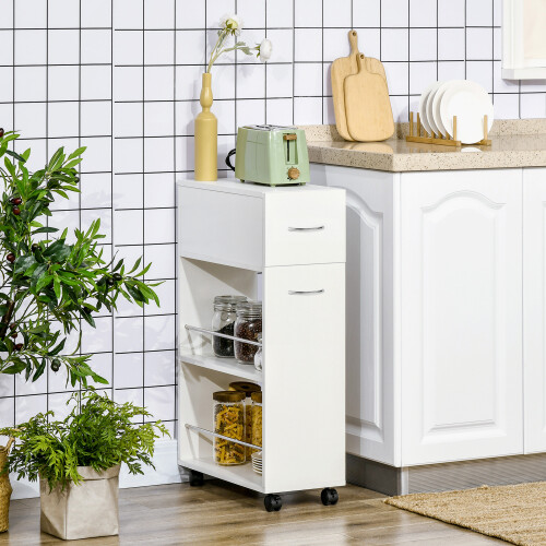 Homcom Carrito de Cocina Blanco 25 x 50 x 85 cm 1
