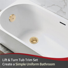 Bath Drainage Kit Rotator Kit Comes with A Hole Overflow Panel Conversion Bath Drainage Kit Zinc Alloy