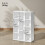 Homcom Librería Blanco 74.3 x 24 x 106 cm 3