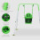 Outsunny Columpio Infantil Verde 122 x 146 x 122 cm 5