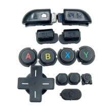 1 Sets Full Set Buttons for New 3DS XL LL Replacement Key Caps Kit Console Repair Parts(Slight Color Variance) Black