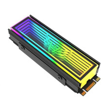 Dissipatore per SSD M.2 ARGB 5V Sync 5V/3Pin 2280 NVMe M2 Cooler Dissipatore di Calore per Unità A Stato Nero