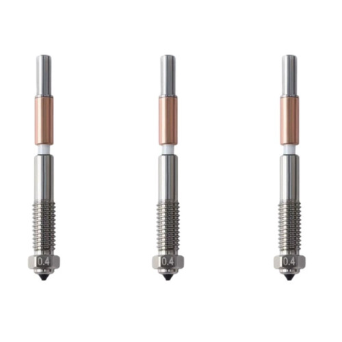 3PCS Bimetal Nozzle for QIDI Q2 Q2c 0.2/0.4mm Ceramic Quick Removal Nozzle Insulation Integration for 3D Printer B