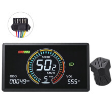 Compteur de Vitesse à Écran LCD H8C pour Vélo Électrique 24V/36V/48V/60V UART Compteur Animé en Couleur pour Trottinette Électrique SM5PIN