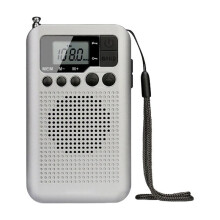Radios Portable Radio AM FM Battery Operated Pocket Radio Speaker Stereo LCD Display Headphone Jack Clock