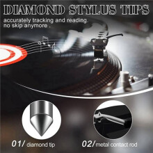 Replacement Record Stylus Needle for ATN3600LE ALE33 DT55 CN15 N7700 Vinyl Record Player Turntable Stylus with Brush
