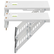 2-Pack Raamairconditionersteunbeugel, voor 5000-12000 BTU AC-Units, Verstelbare Verlengpoot en Waterpas