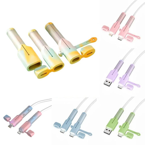 6 Sets Silicone Charging Cable Protector for /USB, Anti-Breakage, Dustproof Organizer Protection