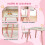 ZONEKIZ Mesa para Niño Rosa 60 x 60 x 44 cm 5