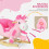 Homcom Caballito Balancín Rosa 65 x 35 x 45 cm 4