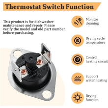 WD01X10567 Dishwasher Thermostat for GE Dishwashers Fits GE Dishwashers Including GLC5604V00BB GLD5606V00WW