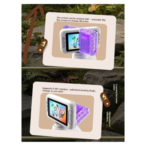 Digital Microscope Multifunctional LCD Screen Three Working Modes Removable Photo Taking Scientific Observation Grey