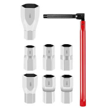 Set di Chiavi A Tubo da 8 Pezzi (8-17 mm) - per Manutenzione Idraulica e Installazione/Riparazione di Rubinetti e Lavandini