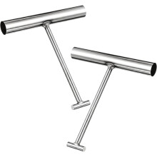 2 Piece Channel Cover Lifter Stainless Steel Manhole Hook with T-Handle, for Manhole Covers, Manhole Lids, Drain Grids