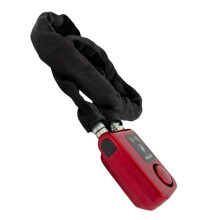 Bike Lock Chain Lock Keyless Bike with Anti Theft Alarm 115Db App Control 80CM Red