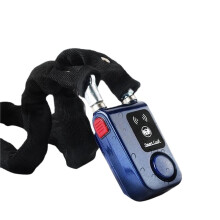 Bike Lock Chain Lock Keyless Bike with Anti Theft Alarm 115Db App Control 80CM