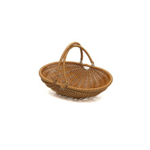 Wicker Oogstmand met Vouwbare Handgreep voor Tuin Groenten, Fruit, Bloemen, Draagbaar Verzamelen & Opslag Gereedschap S