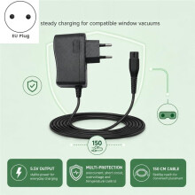 Chargeur 5.5V pour Nettoyeurs de FenĂŞtres pour WV2, WV5 Premium, WV6, WV60, WV70, WV75 , Chargeur de Remplacement avec Prise EU