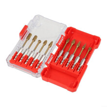 10 Stuks Carbide Bramen Set voor Metaal Hout, 1/4 Inch Schacht Slijpgereedschappen voor Graveren, Snijden en Ontbramen in Compacte Koffer