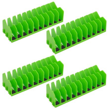 Pliers Organizer, 4-Pack 40-Slot Expandable Tool Rack, Green Non-Slip Rubber Base, Stores Pliers, Cutters, Wrenches
