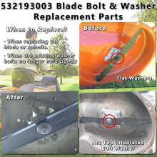 Lawn Mower Blade Bolt Washer,1-1/4" X 7/16-20 Replace 532193003 for AYP Riding Mower Blades Fastener