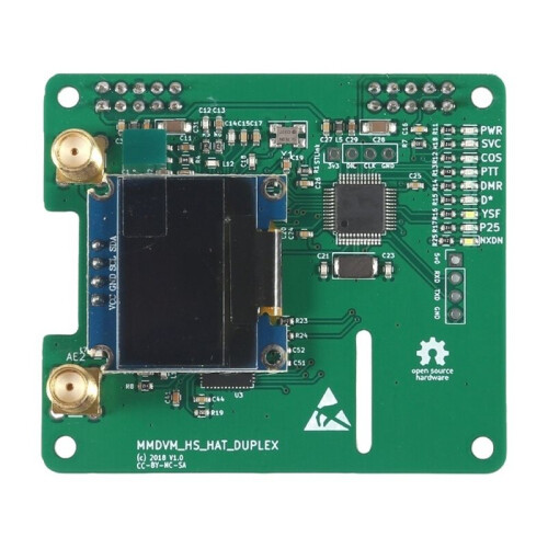 For Raspberry Pi MMDVM Duplex Hotspot Board with OLED Display Screen Support DMR P25 D Star  Relay Module UHF VHF 1