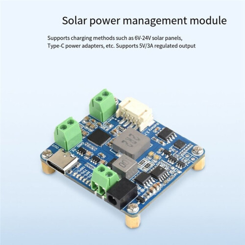 6V-24V MPPT Solar Charging Module Type-C Solar Power Manager Module for Charging Li-Battery with 5V 3A Output
