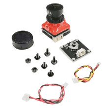 Telecamera FPV 1/3 CMOS 1500TVL con Obiettivo 2.1mm 5V-30V PAL/NTSC con OSD Interno Regolabile per Drone da Corsa FPV RC Arancione