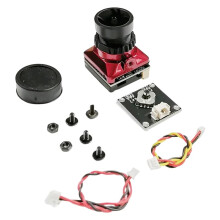 Caméra FPV 1/3 CMOS 1500TVL, Objectif 2,1 mm, 5V-30V, PAL/NTSC avec OSD Réglable en Interne pour Drone de Course FPV RC, Rouge