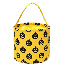 Cesto Decorativo di Halloween - Cesto di Zucca In Cordone di Cotone per Caramelle, Regali e Divertimento Stagionale C