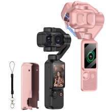 Magnetiskt Heltäckande Skyddande Fodral Kit för Pocket 4 Pro Anti-Scratch Linsskydd Gimbal Kamera Skyddsskal Rosa