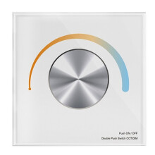 Rotatiepaneel Dimming Wand Schakelaar voor Dual Color, CCT LED Strip Besturing Wit