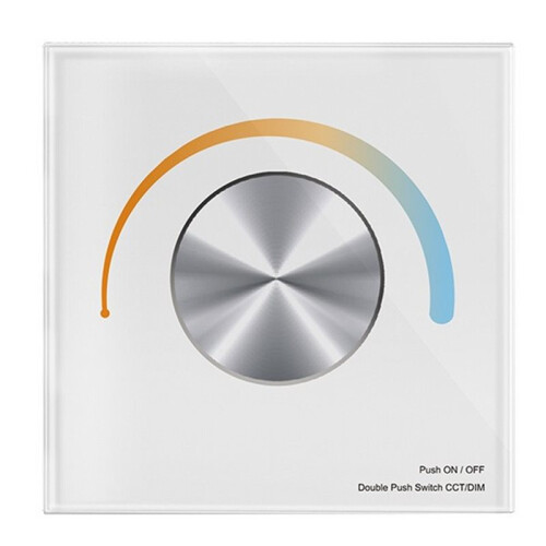 Rotary Panel Dimming Wall  for Dual Color, CCT LED Strip Control White
