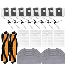 Pièces de Rechange pour Accessoires D'Aspirateur Robot pour D20 Air : Brosses Principales, Brosses Latérales, Filtres, Tampons à Récurer,