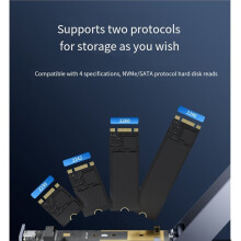 M.2 NVMe SSD Enclosure Aluminum 10Gbps with Cooling Fan Support UASP and Trim Tool-Free Installation
