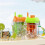 1set Ice Water Bottle Features A Rotating Ice Dispensing Function and Comes with A Straw, Perfect for Camp and Cycle. 3