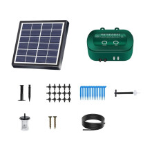 Solar Intelligent Irrigation Kit 6V 2W Irrigation for Potted Plants DIY Timed Watering Device with 1800mAh Battery