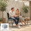 Outsunny Outsunny Seat Cushions with Machine Washable Cover Light Grey 9