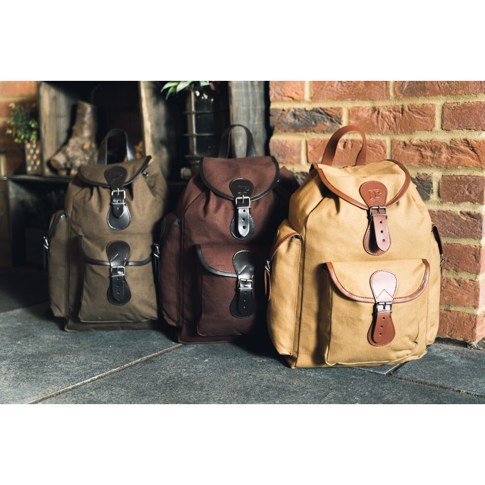 Jack Pyke Heavy Cotton Canvas Day Pack Bag Brown