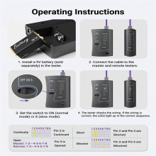 Kit Profesional de Herramientas de Crimpado RJ45, Crimpadora Ethernet, Probador de Cables, Pelacables, Cortador de Cables, Punzón Trapezoidal