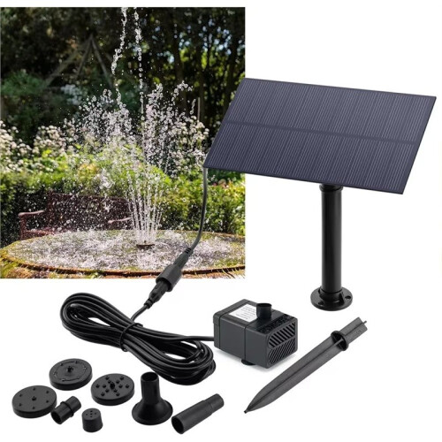 Solar Fountain Pump with Stake Solar Power Panel  Saving Watering Kit Garden Decoration 1