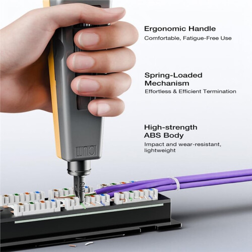 Professional RJ45 Crimping Tool Kit, Ethernet Crimper Cable Tester, Wire Stripper, Cable Cutter, Trapezoidal Punch 2