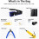 Professional RJ45 Crimping Tool Kit, Ethernet Crimper Cable Tester, Wire Stripper, Cable Cutter, Trapezoidal Punch 5