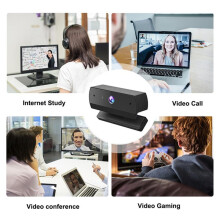 Webcam mit Dual-Mikrofon HD1080P 60fps FHD -Webcam für PC und Laptop, Stecker und Spielen-Fähig