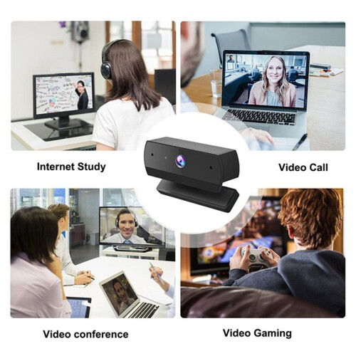 Webcam with Dual Microphone HD1080P 60fps FHD Computer  Web Camera USB for PC Laptop Plug and  Computer Camera 2