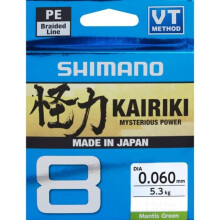 Shimano Kairiki 8 - Mantis Green 150 M 0.06 mm - 150 m Monikuituinen PE Dyneema Kalastuslanka Kelaus Carp Merelle