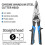 CHNT Multifunctional Metal Sheet Hand Tool Cutting Scissor Cutter Multi-Directional Scissors Industrial Work Professional C 8